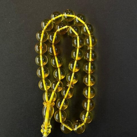 Şeffaf Kaliningrad Damla Kehribar Tespih 8.5 (mm)-1