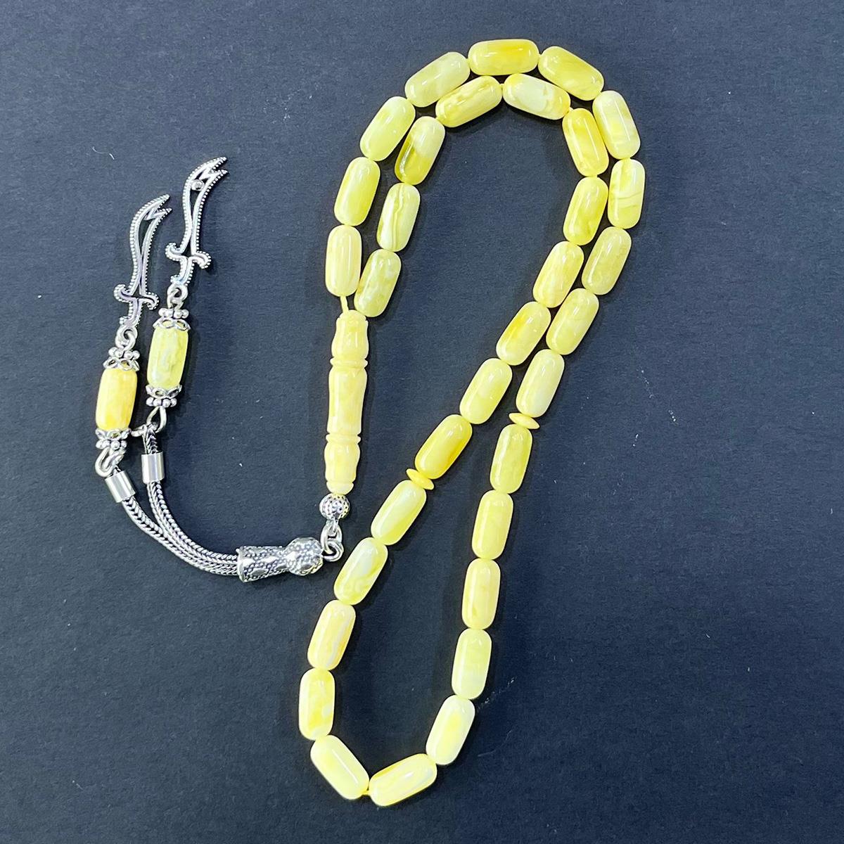 Kaliningrad Damla Kehribar Kapsül Tespih 5*10,5 (mm)-1