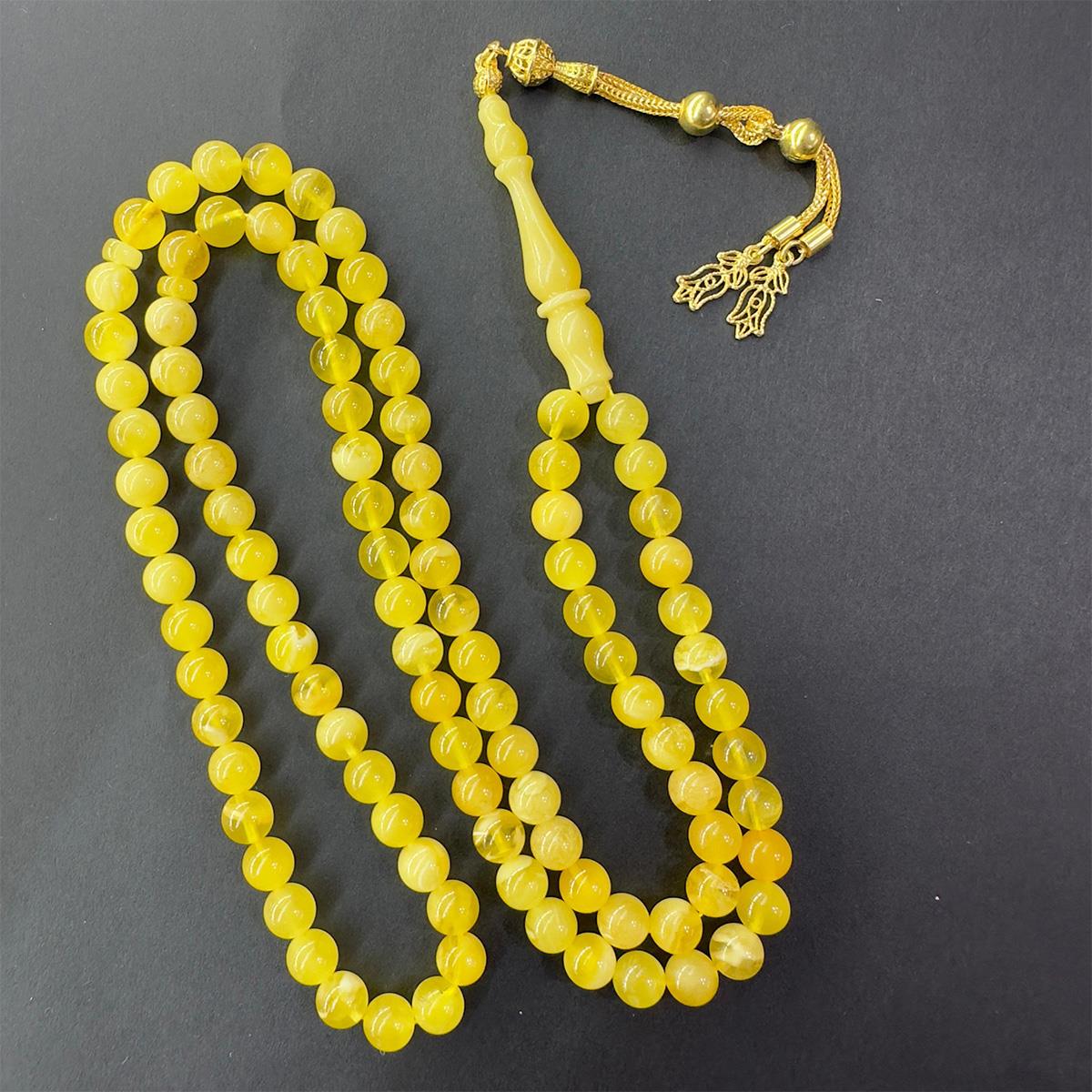 99 luk Kaliningrad Damla Kehribar Küre Tespih 7 (mm)