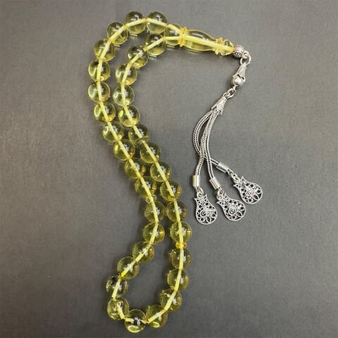 Şeffaf Kaliningrad Damla Kehribar Tespih 8,5 (mm)-3