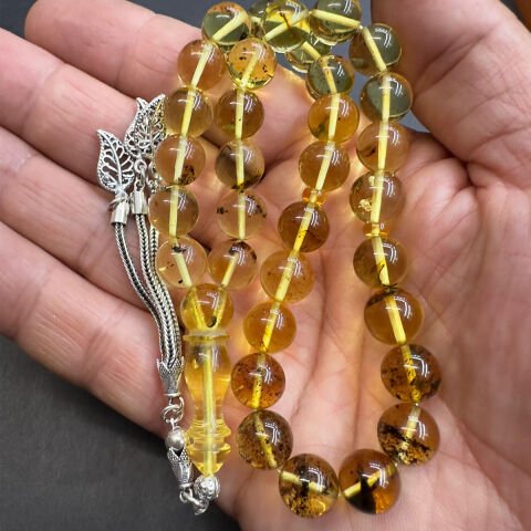 Şeffaf Kaliningrad Damla Kehribar Tespih 9,5 (mm)