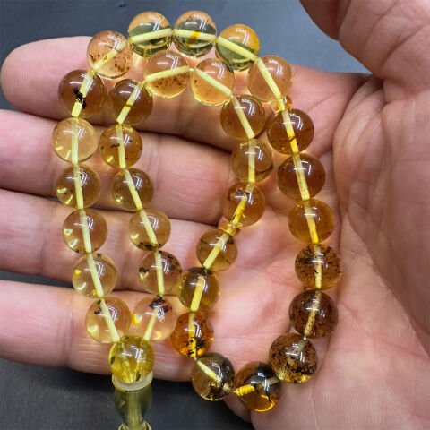 Şeffaf Kaliningrad Damla Kehribar Tespih 9,5 (mm)