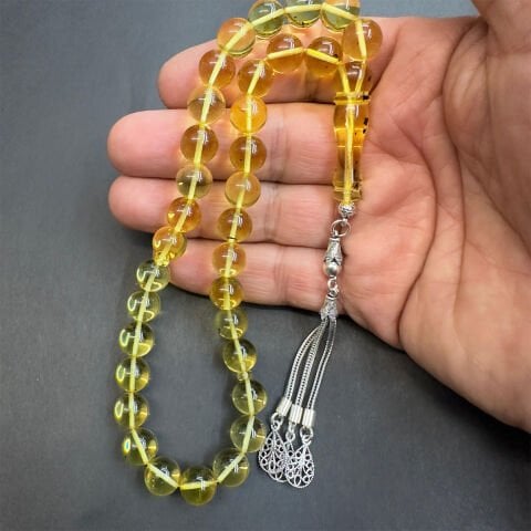 Şeffaf Kaliningrad Damla Kehribar Küre Tespih 9,5 (mm)