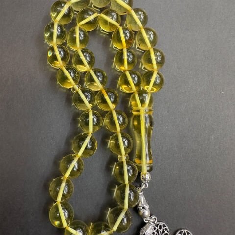 Şeffaf Kaliningrad Damla Kehribar Küre Tespih 9,5 (mm)