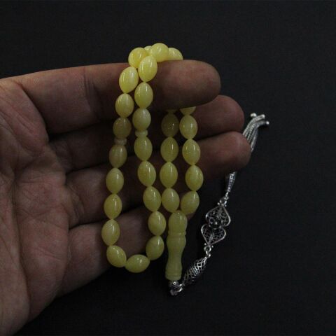 Kaliningrad Damla Beyzi Kehribar Tespih 6,5*9,5 (mm)