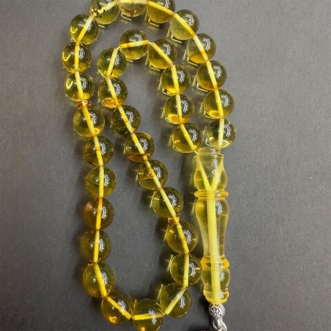 Şeffaf Kaliningrad Damla Kehribar Tespih 9,5 (mm)-1