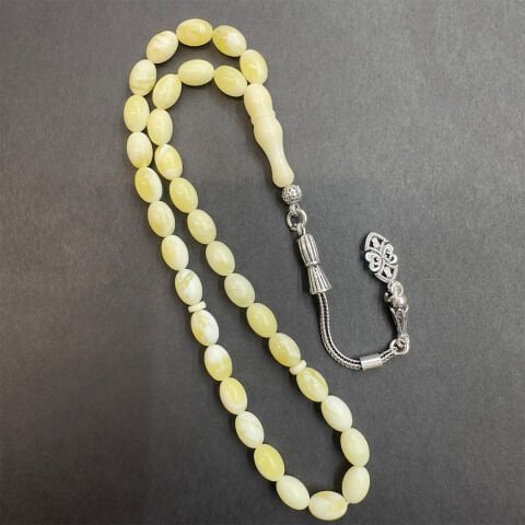 Akça Kaliningrad Damla Kehribar Beyzi Tespih 5,5*8 (mm)