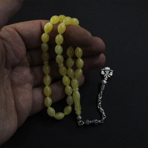 Kaliningrad Damla Beyzi Kehribar Tespih 6.5*9.5 (mm)