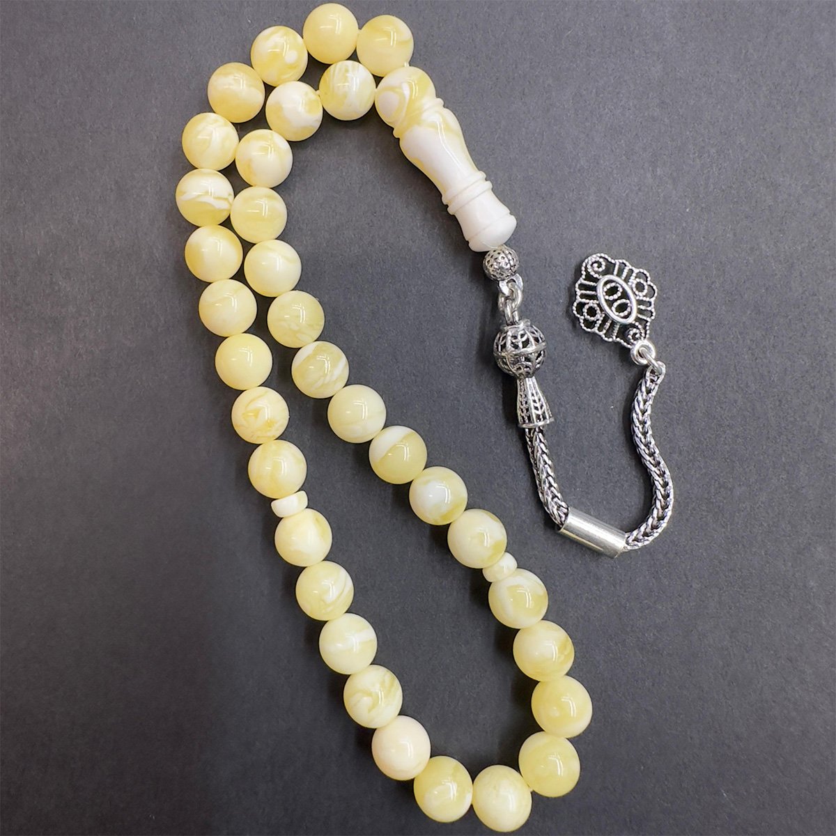 Akça Kaliningrad Damla Kehribar Küre Tespih 7 (mm)