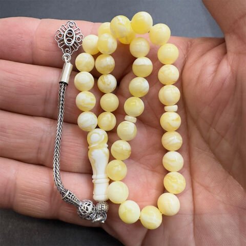 Akça Kaliningrad Damla Kehribar Küre Tespih 7 (mm)