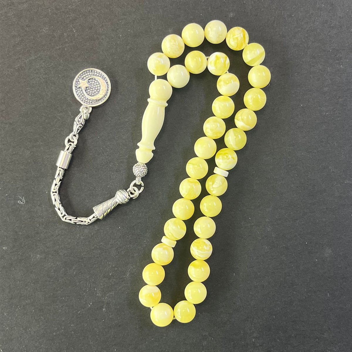 Akça Kaliningrad Damla Kehribar Küre Tespih 7,5 (mm)