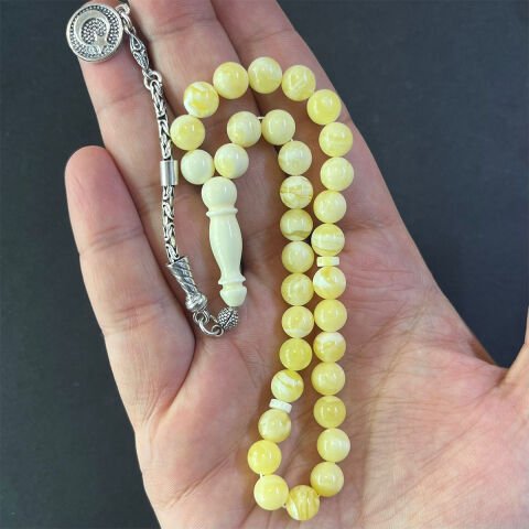 Akça Kaliningrad Damla Kehribar Küre Tespih 7,5 (mm)