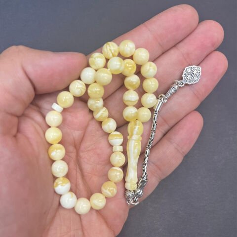 Akça Kaliningrad Damla Kehribar Küre Tespih 7,5 (mm)