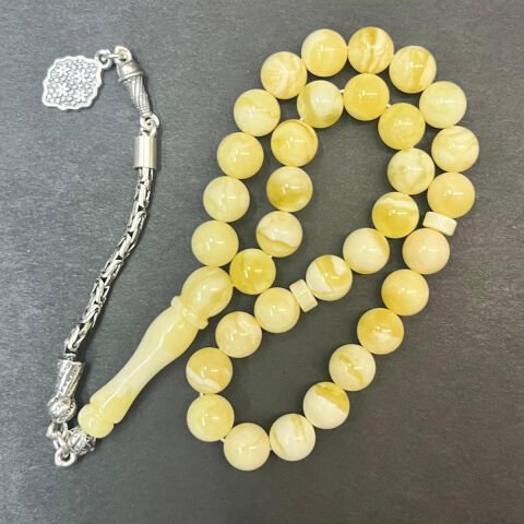 Akça Kaliningrad Damla Kehribar Küre Tespih 7,5 (mm)