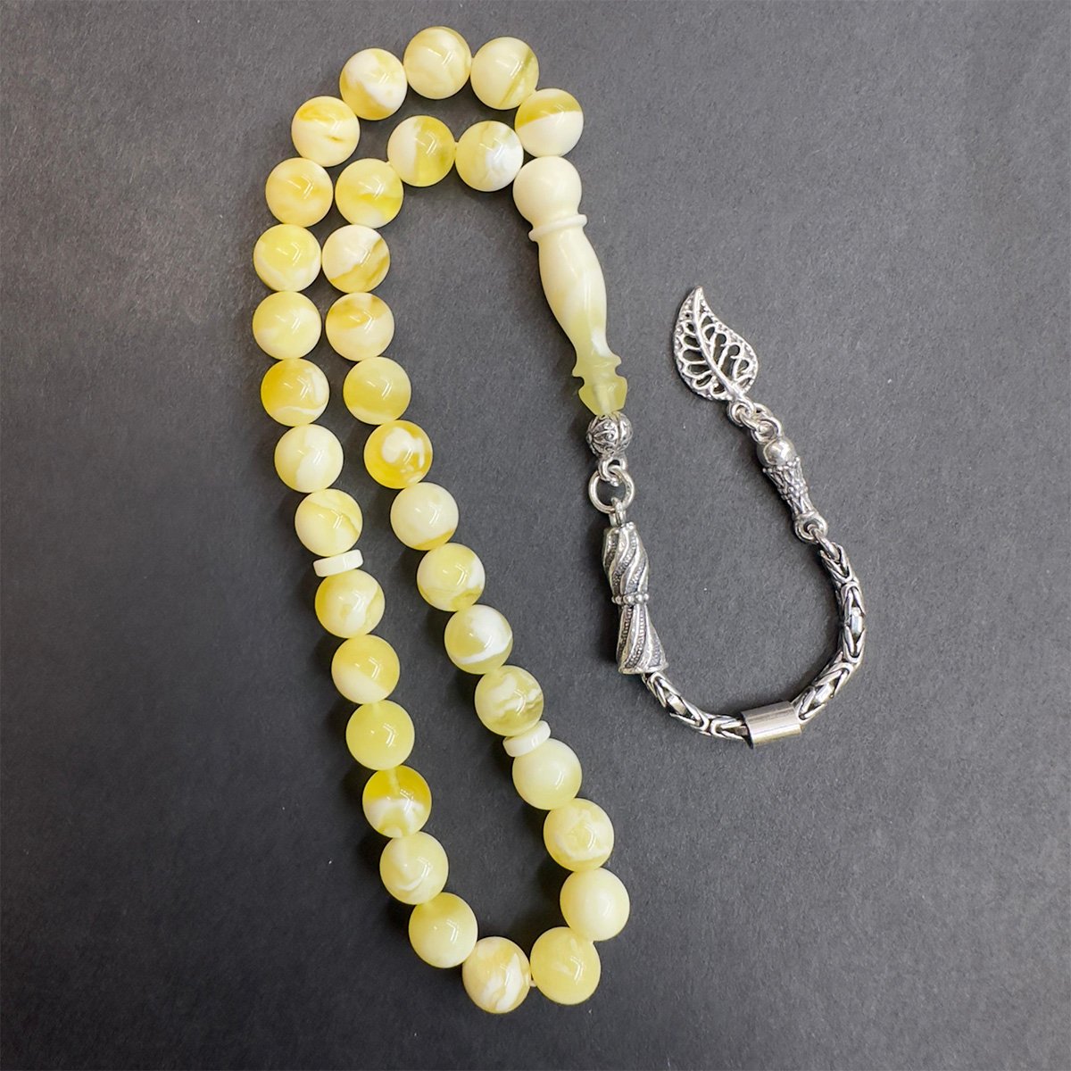 Akça Kaliningrad Damla Kehribar Küre Tespih 7 (mm)