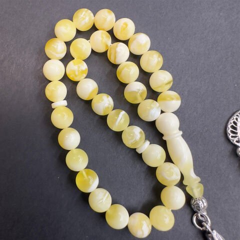 Akça Kaliningrad Damla Kehribar Küre Tespih 7 (mm)