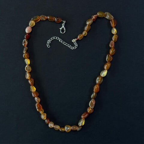 Kırmızı Akik Doğal Taş Kolye