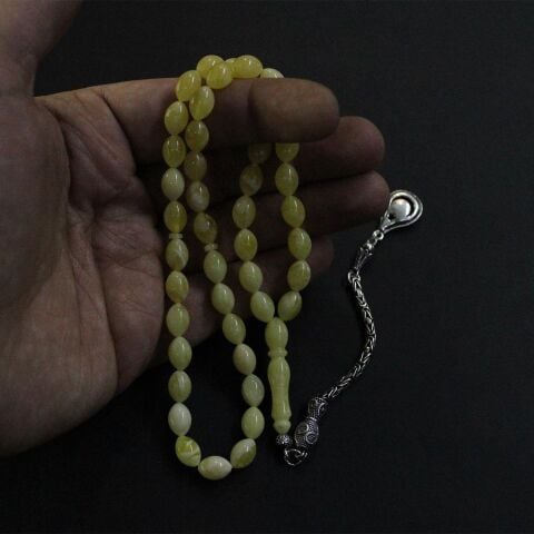 45 lik Kaliningrad Damla Kehribar Beyzi Tespih 7,5*11 (mm)