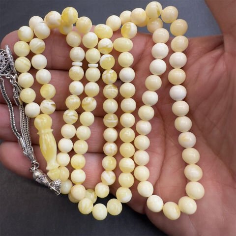 99 luk Akça Kaliningrad Damla Kehribar Tespih 6,5 (mm)