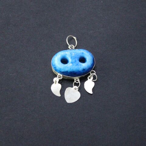 925 Ayar Gümüş Süryani Gözü Kolye Ucu