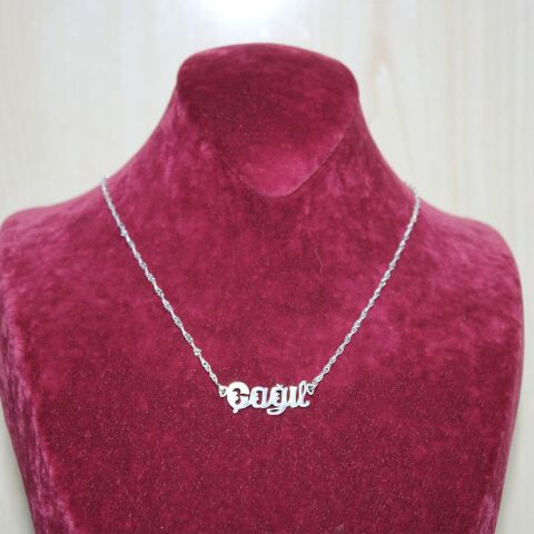 El Yapımı Kişiye Özel Gümüş Kolye