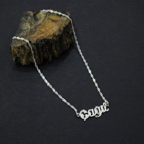 El Yapımı Kişiye Özel Gümüş Kolye