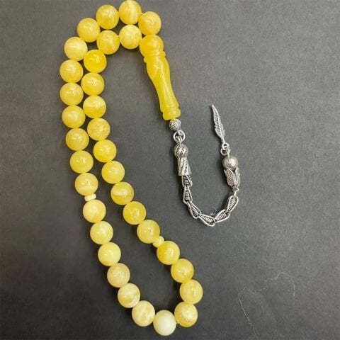 Akça Kaliningrad Damla Kehribar Küre Tespih 9 (mm)