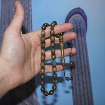 Akın Dinçer Usta İşçilikli Yeşil Pelesenk Tespih 9*12 (mm)