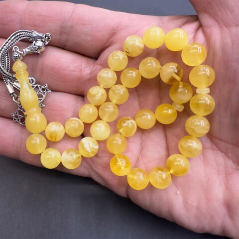 Kaliningrad Damla Kehribar Küre Tespih 8,5 (mm)