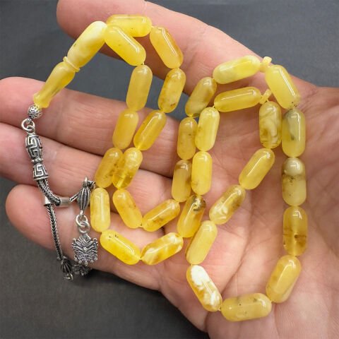 Kaliningrad Damla Kehribar Kapsül Tespih 6*13,5 (mm)-2