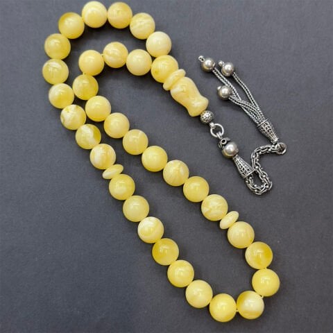 Akça Kaliningrad Damla Kehribar Küre Tespih 9 (mm)