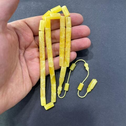 Yerli Atölye İşçiliği Kaliningrad Damla Kehribar Tespih 6,5*12 (mm)