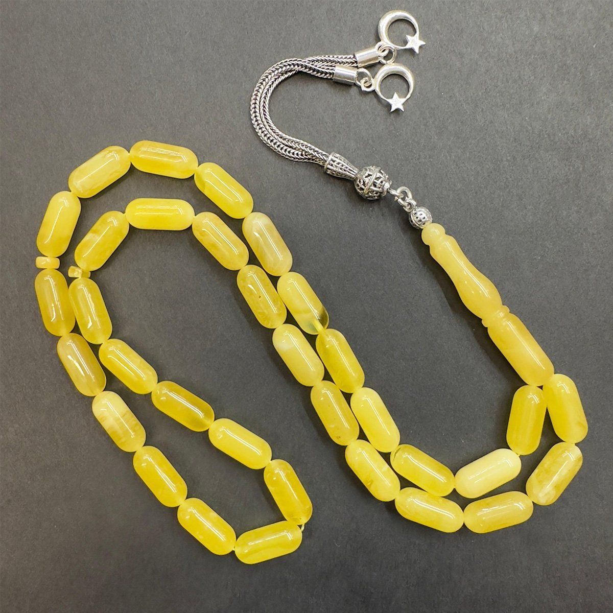 Kaliningrad Damla Kehribar Kapsül Tespih 6*13,5 (mm)