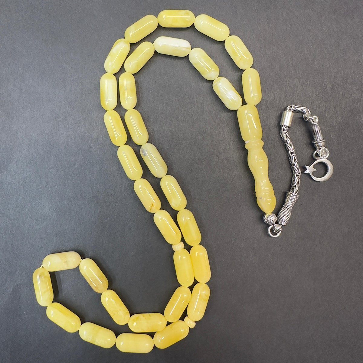 Kaliningrad Damla Kehribar Kapsül Tespih 6*13,5 (mm)-1