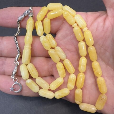 Kaliningrad Damla Kehribar Kapsül Tespih 6*13,5 (mm)-1