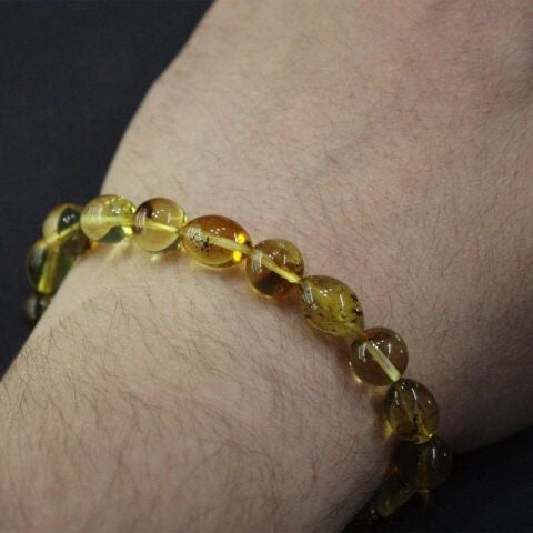 Toprak Fosilli Kaliningrad Damla Kehribar Bileklik 9,2 (gr)