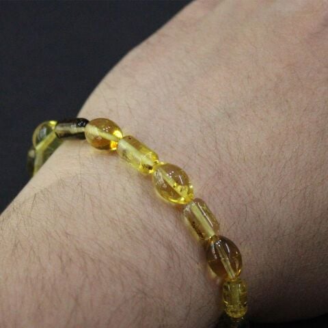 Toprak Fosilli Kaliningrad Damla Kehribar Bileklik 7,5 (gr)