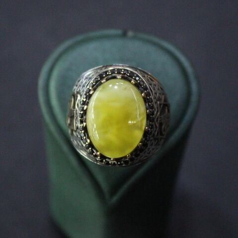 Kaliningrad Damla Kehribar Erkek Yüzük - 1