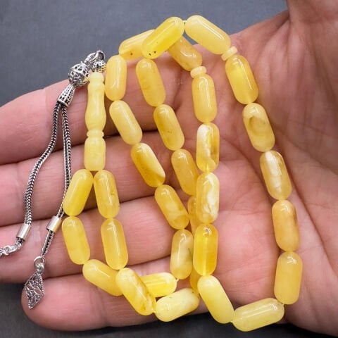 Kaliningrad Damla Kehribar Kapsül Tespih 6*13,5 (mm)-3