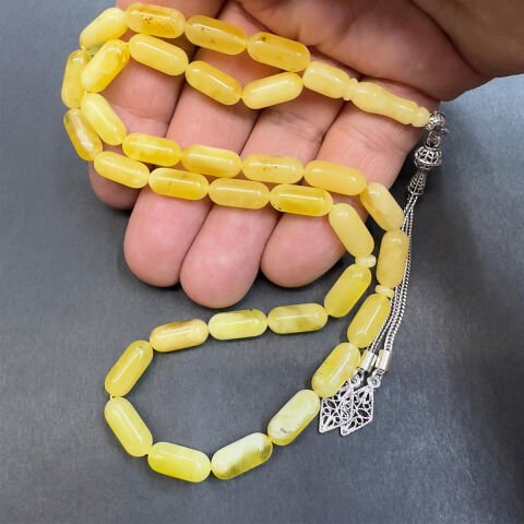 Kaliningrad Damla Kehribar Kapsül Tespih 6*13,5 (mm)-3