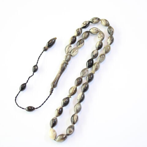 Bufalo Boynuzu Tespih Beyzi Kesim 8*12,5 (mm)
