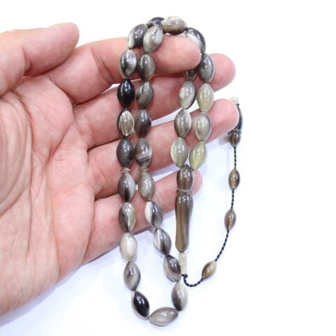 Bufalo Boynuzu Tespih Beyzi Kesim 8*12,5 (mm)