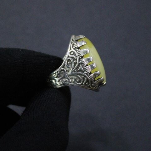 Kaliningrad Damla Kehribar Erkek Yüzük - 3