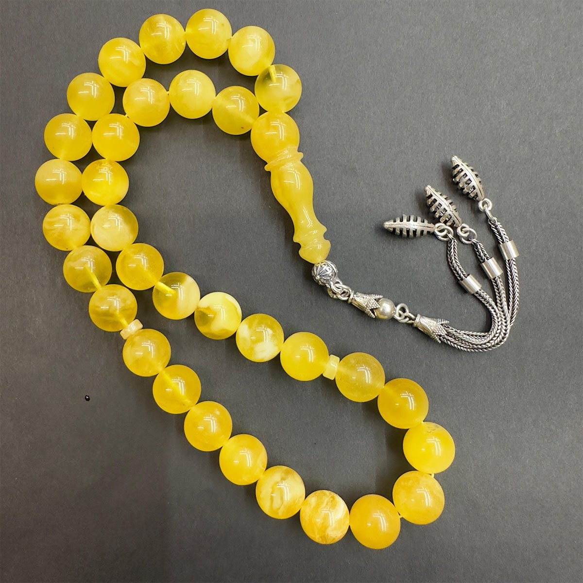 Kaliningrad Damla Kehribar Küre Tespih 10,5 (mm)-1