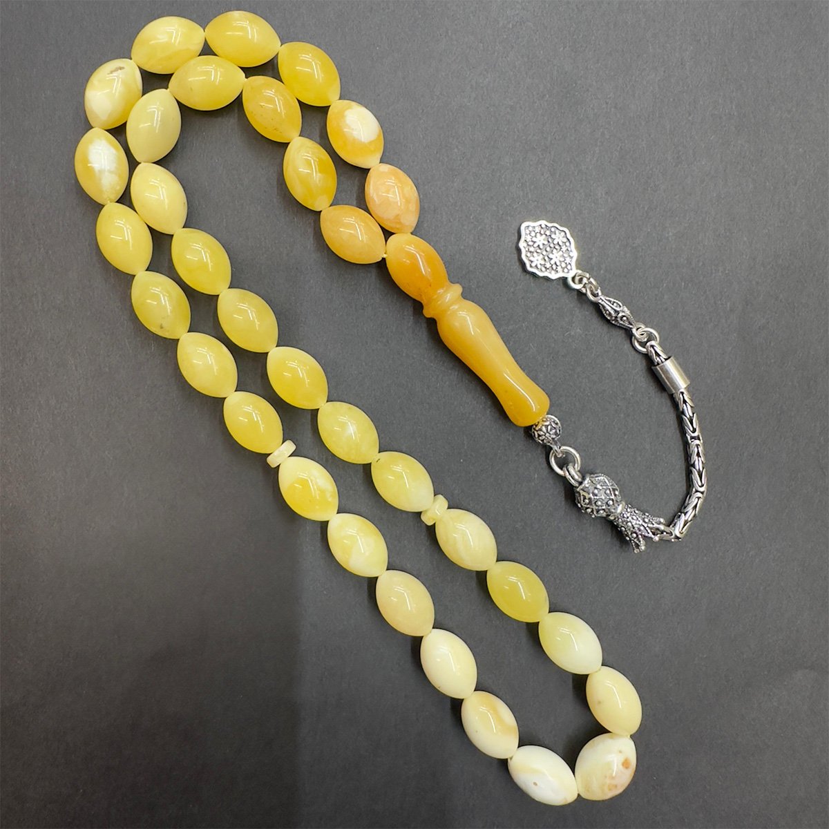 Kaliningrad Damla Kehribar Beyzi Tespih 8*12 (mm)-3