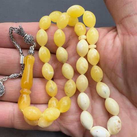 Kaliningrad Damla Kehribar Beyzi Tespih 8*12 (mm)-3