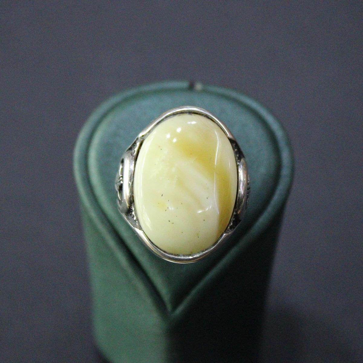 Akça Kaliningrad Damla Kehribar Erkek Yüzük - 2