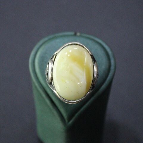 Akça Kaliningrad Damla Kehribar Erkek Yüzük - 2