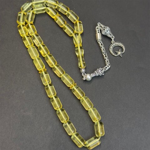 Şeffaf Litvanya Damla Kehribar Kapsül Tespih 7*11,5 (mm)