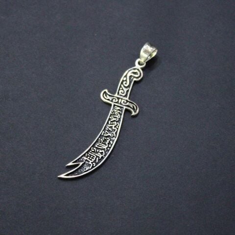 Gümüş Zülfikar Kolye Ucu